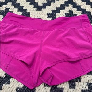 lululemon athletica Magenta Athletic Shorts- speed ups